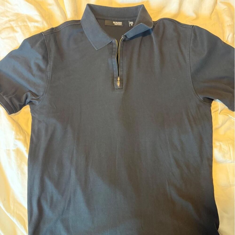 Murano Men's Navy and Black Polo-shirts